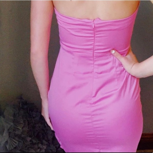 Pink Ruffle Mini Dress - Picture 3 of 3